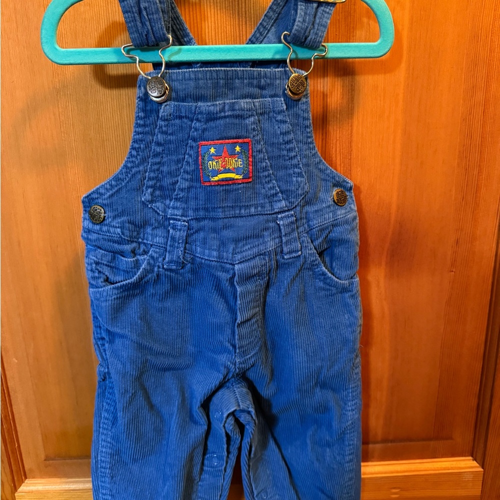 Okie Dokie Blue Corduroy Overalls